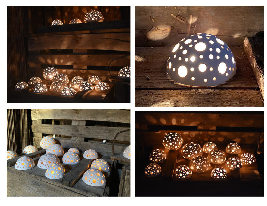 collezione lampade forate semi-sfera